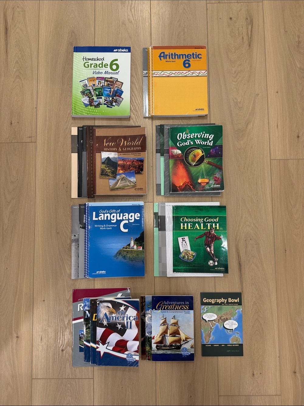 Abeka Grade 6 Homeschool Curriculum - English, Math, History, Science, Health